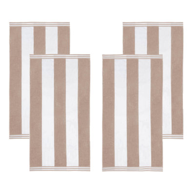 Calheta Cotton Oversized Cabana Stripe Beach Towels