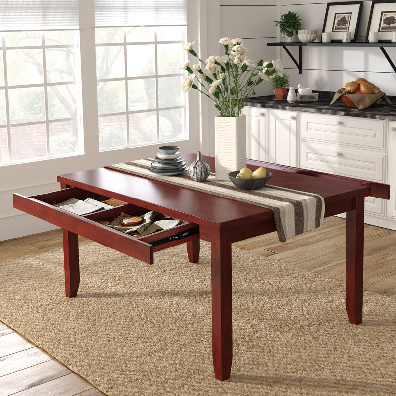 Alyra Dining Table, Antique Berry