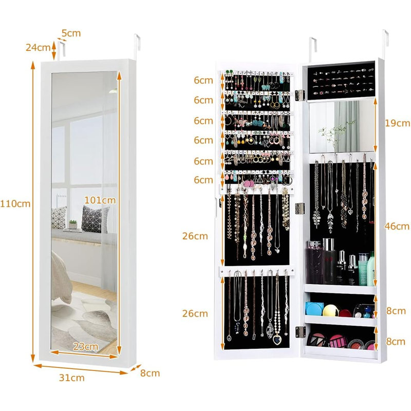 Wall Mounted Required Jewelry Armoire