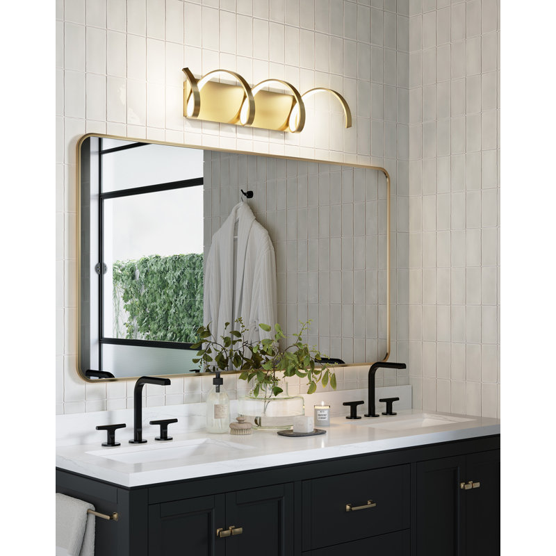 Synergy 1 - Light LED Flush Mounted Sconce, Antique Brass, 30" H x 7" W x 8.5" D
