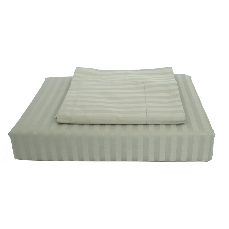 Ensemble de draps 100% coton 400 fils 400 fils de qualité égyptienne, Très grand, Céleri