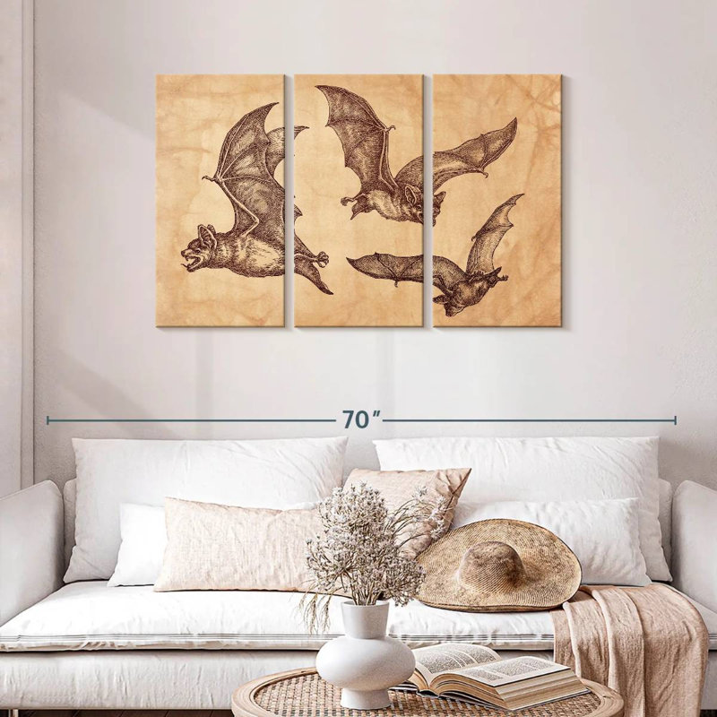 Brampt Bats, 28" H x 45" W