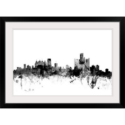 «Detroit Michigan Skyline» par Francy, impression