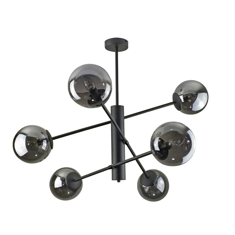 Solen 6-light Flush Mount, Black