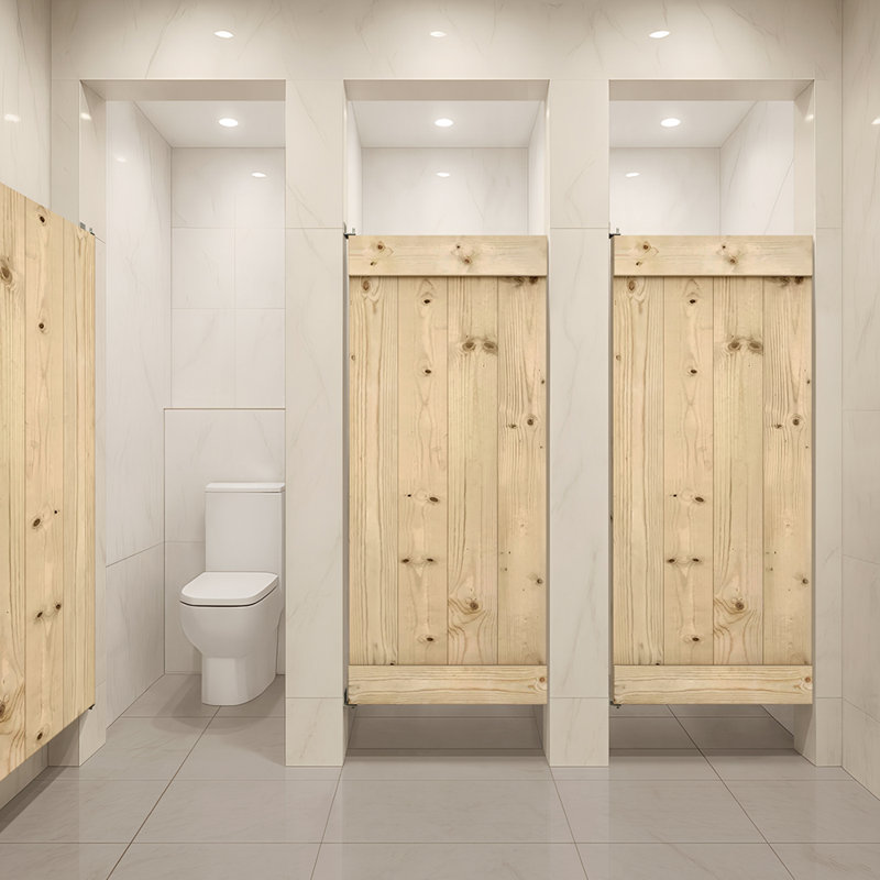 Dalle de porte de salle de bain en bois de pin massif, H 58 po x l 36 po x P 1,5 po, Non fini
