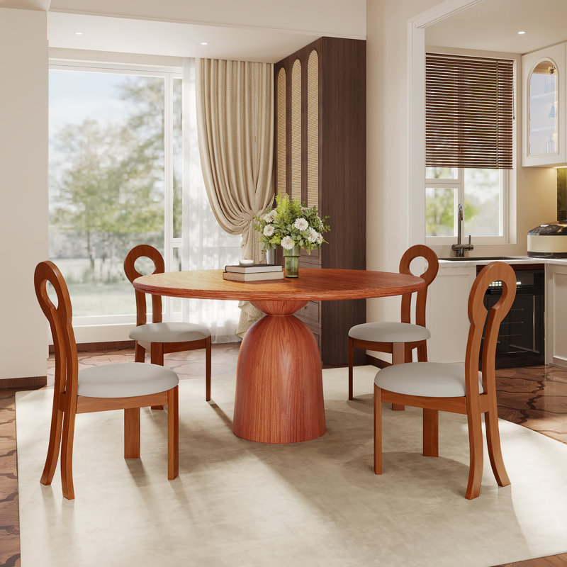 Ensemble de table de salle à manger 5 pièces 5 pièces, H 29,52 po x L 53,15 po x l 53,15 po