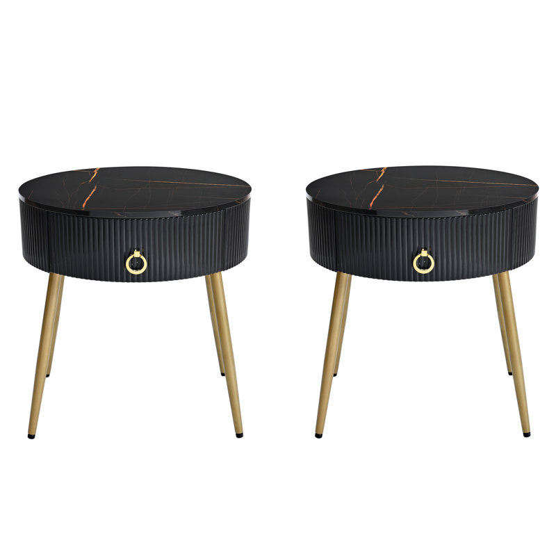 End Table Set (Set Of 2), Black