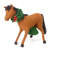 Décoration pour sommet de sapin en laine feutrée à la main - Cheval avec couronne