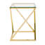 Salcombe Glass Top Cross Legs End Table-40553185