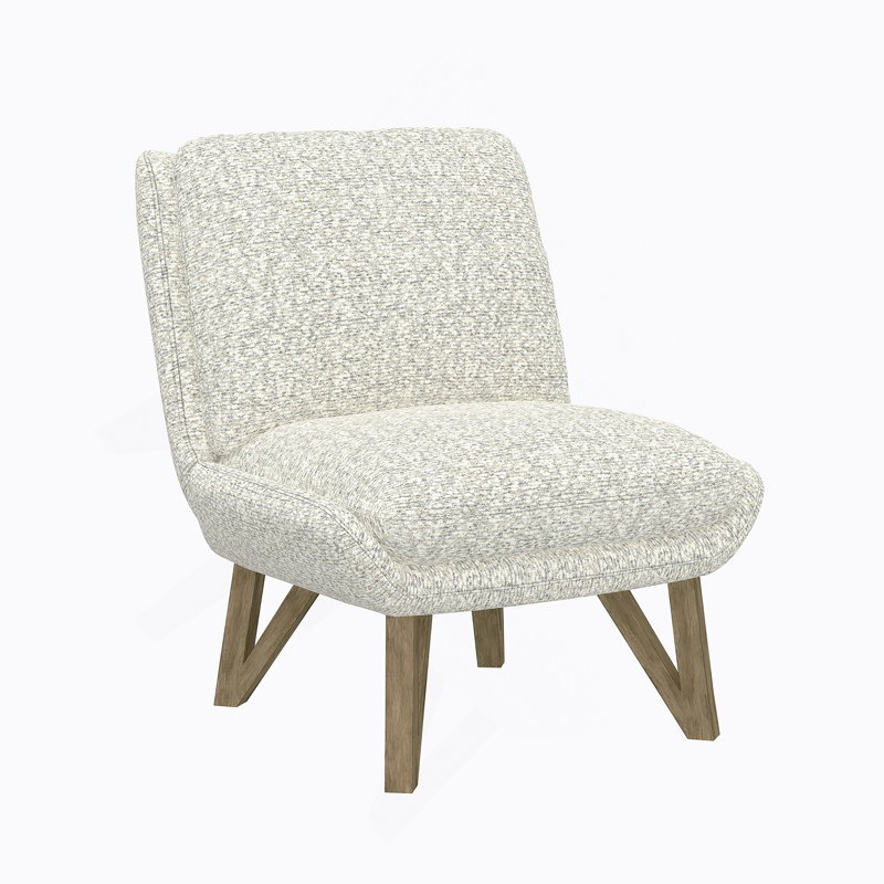Fauteuil d'appoint sans accoudoirs Wallace & Bay Emerse, Blanc