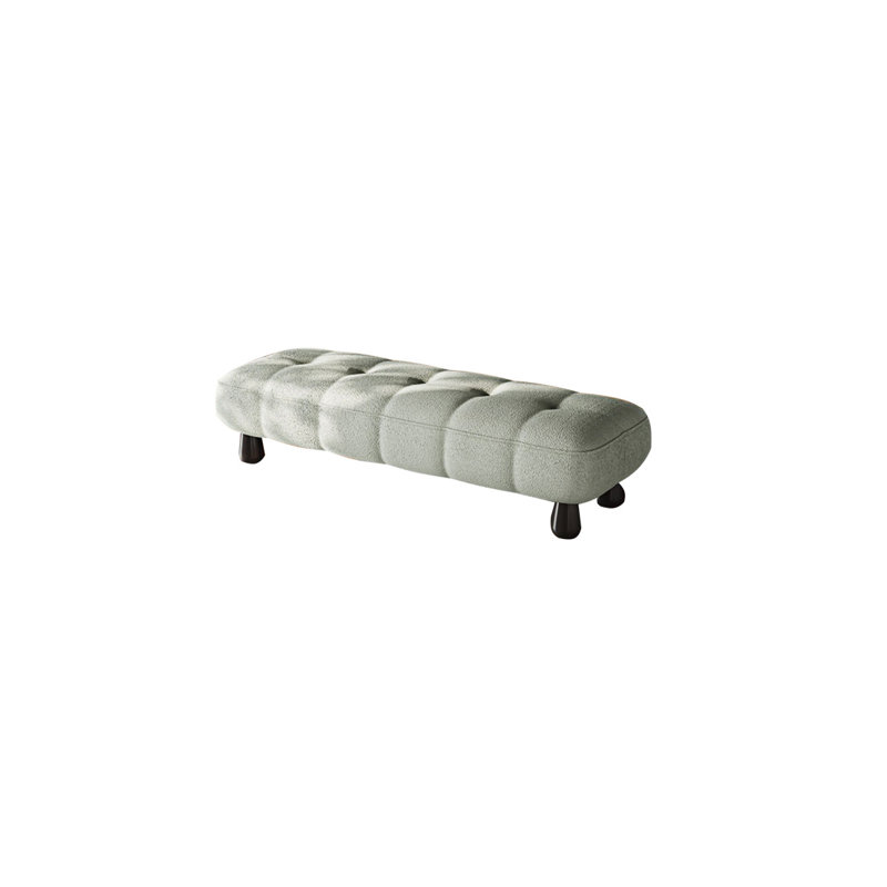 Banc rembourré en microfibre / microsuède Shelagh, Vert clair