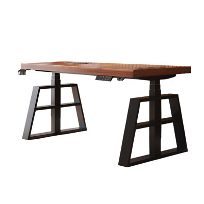 Walnut Rectangular Solid Wood Standing Desk