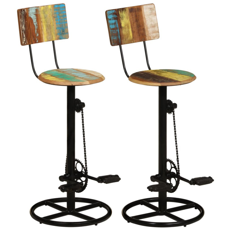 Petronia Counter Stool with Metal Frame, Green/Brown