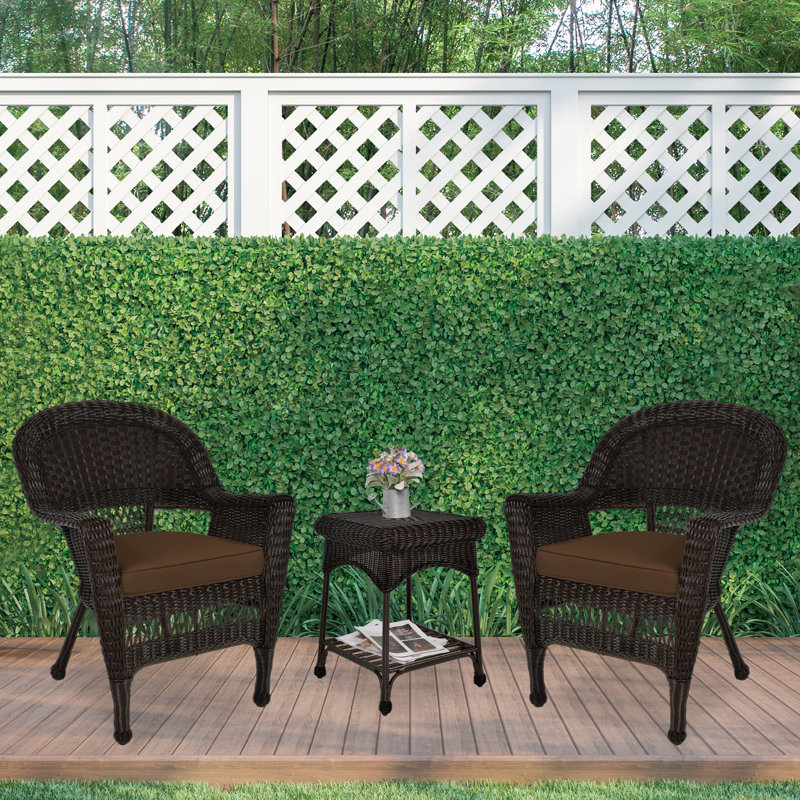 Byxbee 2 - Person Patio Conversation Set with Cushions, Brown, Espresso