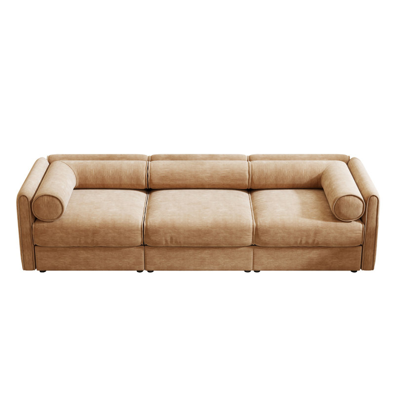 Elegant Camel  Chenille  Sof