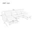 Canapé d'angle en forme de U avec deux repose-pieds U_Style Freely Transformable
