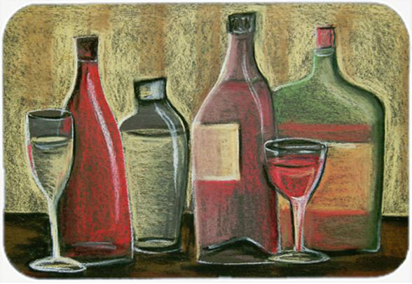 Caroline's Treasures Wine Glass Cutting Board