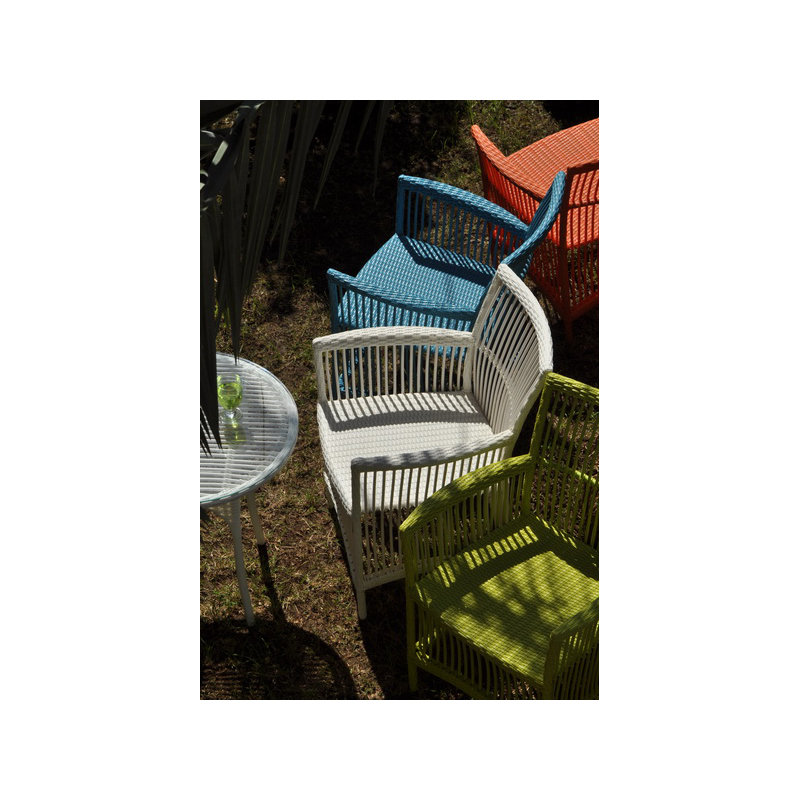 Table d’appoint en verre Escalante, Blanc