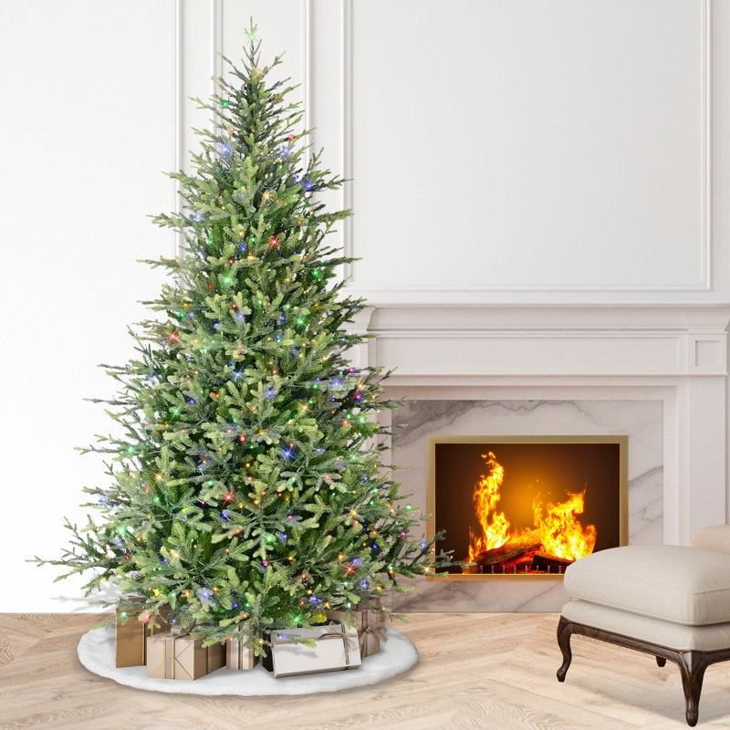 7.5' Pre-lit Miracle Shape Alberta Spruce Artificial Christmas Tree