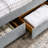 Upholstered Daybed With Trundle And Two Drawers In Grey Boucle, Queen Size Model Boucle