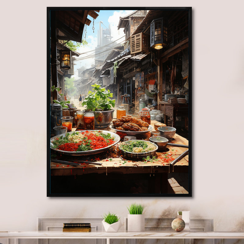 Vietnamese Street Food III, Cadre flottant noir, H 40 po x l 30 po x P 1,5 po