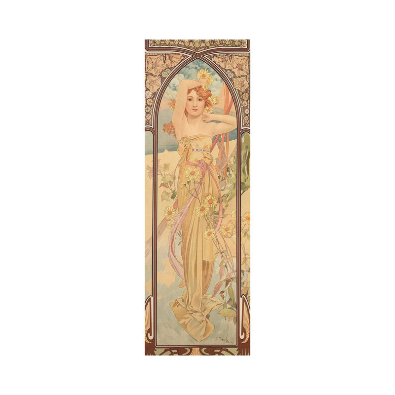 The Times Of The Day: Brightness Of Day, 1899 by Alphonse Mucha - Wrapped Canvas Painting