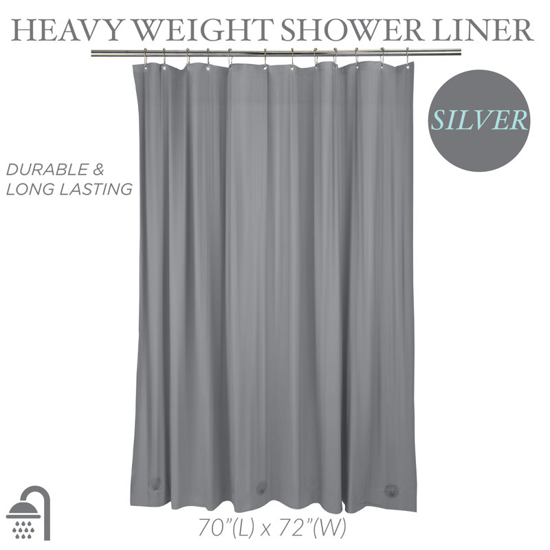 Doublure de rideau de douche Clairette, Argent