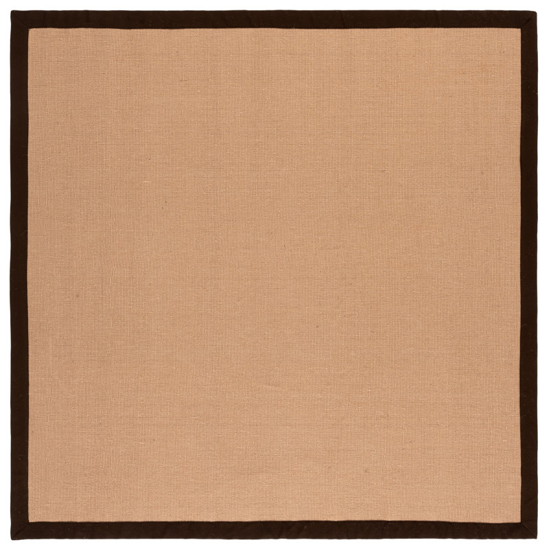Natural Fiber 194 Flatweave 85% Jute; 10% Latex; 5% Cotton No Pattern Rug, Square 6'