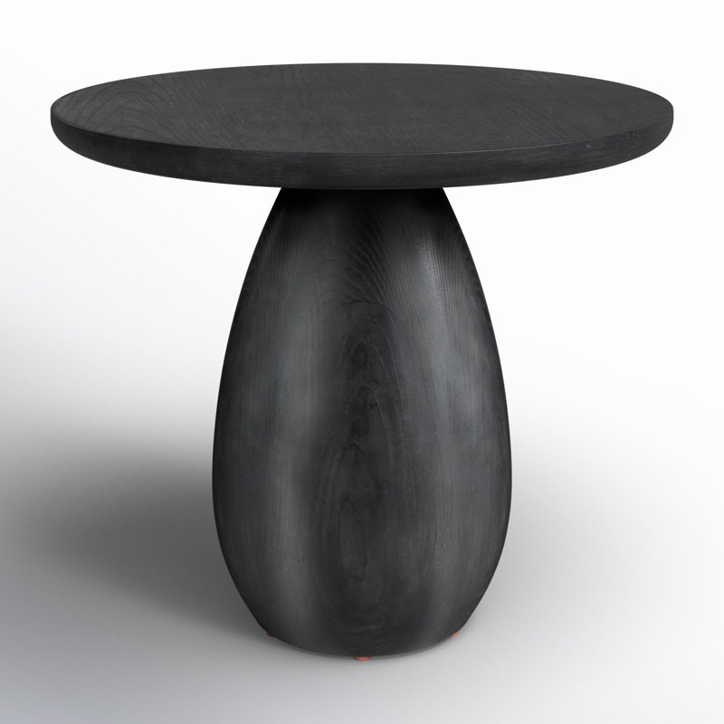 Julio End Table, Black Wash Ash Veneer, 17.75" H x 21.75" W x 21.75" D