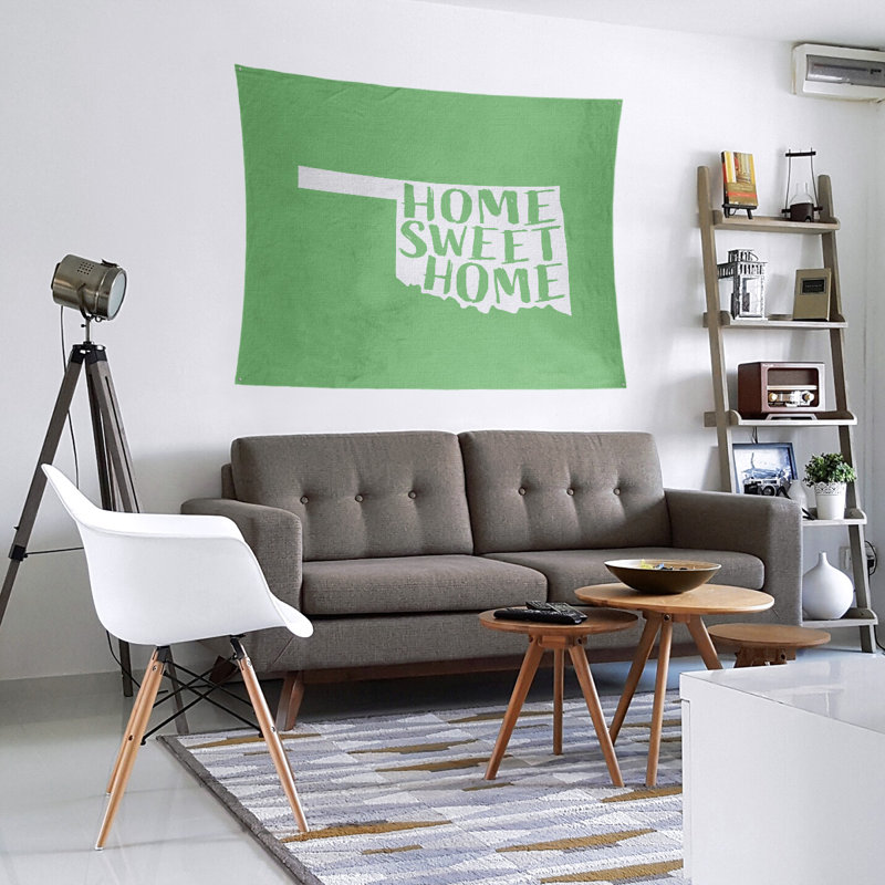 Tapisserie Home Sweet Oklahoma, H 104 po x l 88 po, Vert