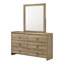 Ensemble de commode et miroir en bois 2 pièces avec poignée courbée Grealish