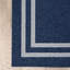 Tapis gris foncé / blanc à double bordure touffeté à la machine-1178890822