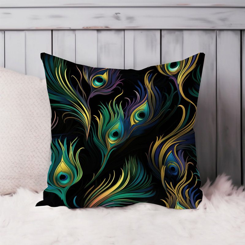 Animals Peacock Feather Pattern I Modern, 20"H x 20"W