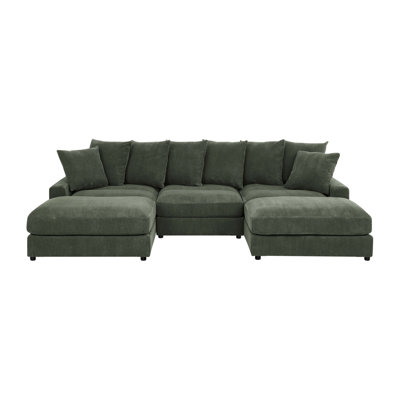 Reversible Modular Corner Sectional With Ottoman