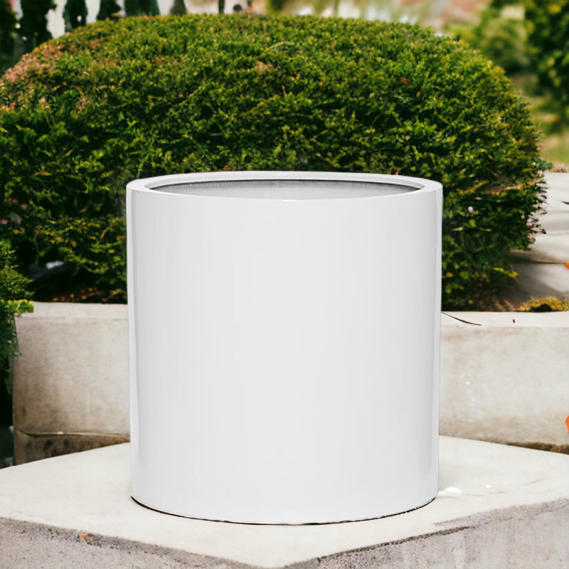 Handmade Pot Planter, Glossy White, 20'' H X 20'' W X 20'' D