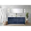 Ensemble de meuble-lavabo double 80 po X P 20 po D, dessus en quartz blanc et robinet en métal-1431271428