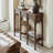 39.37" Brown Rectangular Solid Wood Console Table