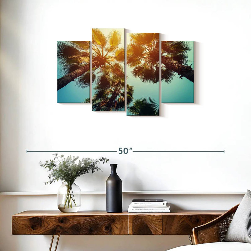 Harnek Palm Trees Canopy Sunlight, 22" H x 36" W