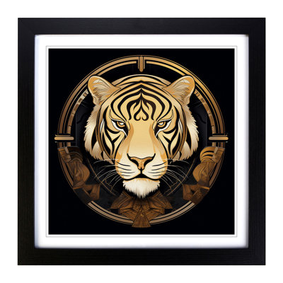 Tiger Art Deco No.1 - Framed Print