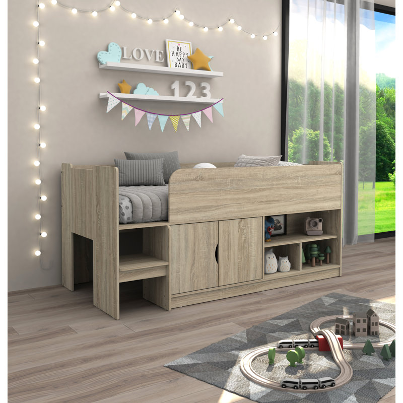 Alaitz Single - 90x190 cm Bed, Oak