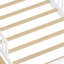 Lit simple blanc avec rangement pour tête de lit et garde-corps - Cadre spacieux spacieux de conception moderne avec tiroir-2133002536
