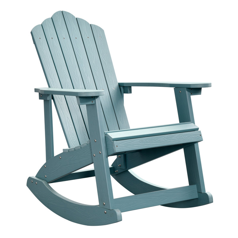 Chaise Adirondack berçante Aweys, Bleu lac