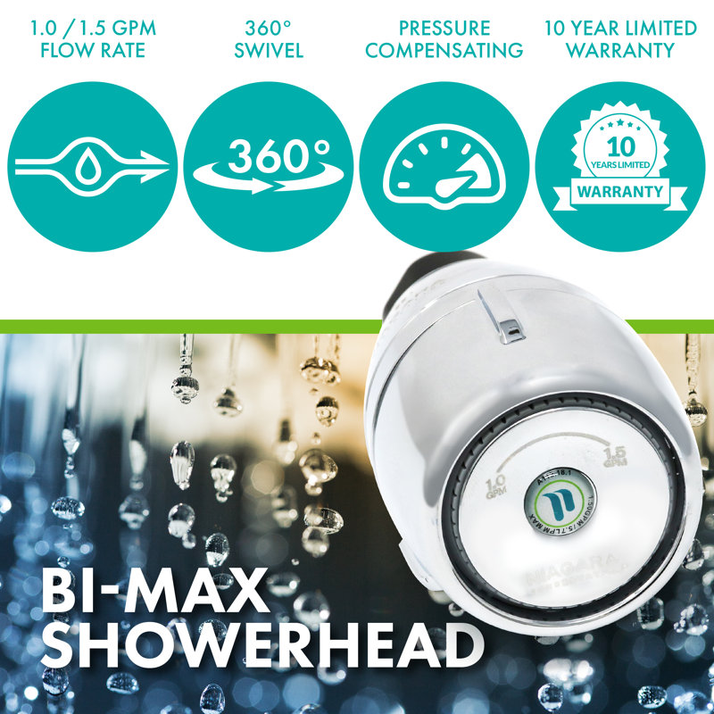 Small Chrome Wall Mounted Rain Shower Head
