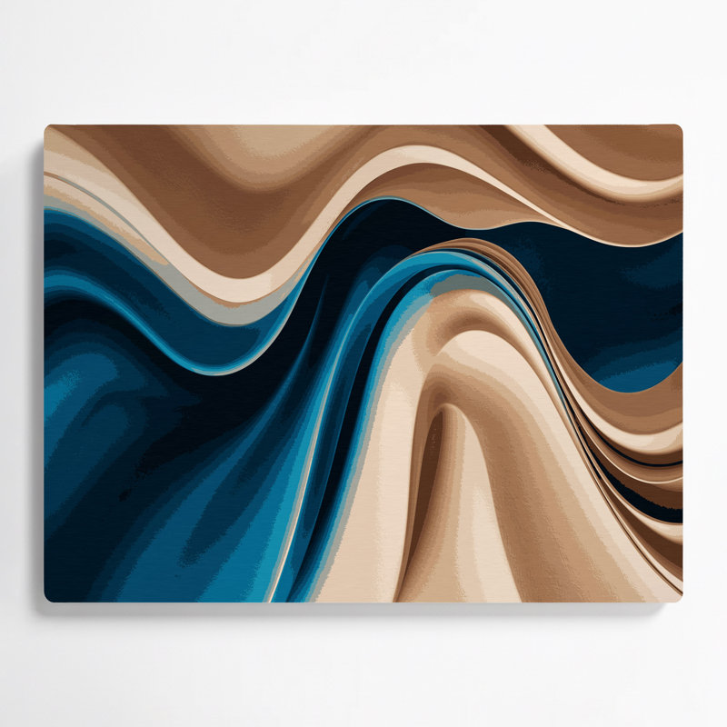 Gradient Abstract 93, art mural en métal bleu, H 24 po x l 36 po