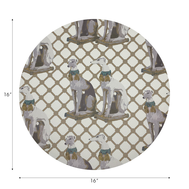 Regal Greyhound Marion Pebble 16" Vinyl Placemat, Luxe