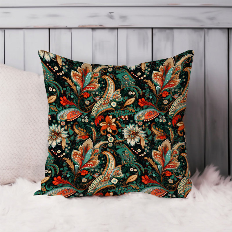 Abstract Boho Paisley Pattern III Bohemian, 16"H x 16"W