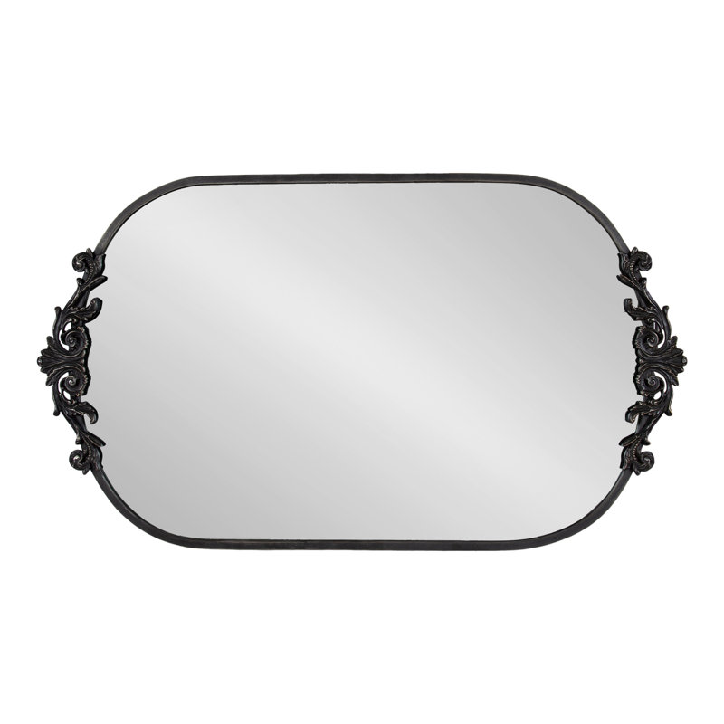 Metal Vintage Capsule Wall Mirror, Gold