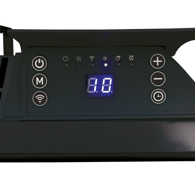 Igenix 2000W Smart Glass Panel Heater Black, Black