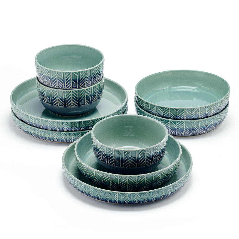 Mikasa Austyn 9-Piece Dinnerware Bowl Set, Service for 3