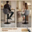 Kait Swivel Upholstered Adjustable Height Counter Stool with Metal Frame-2051474242